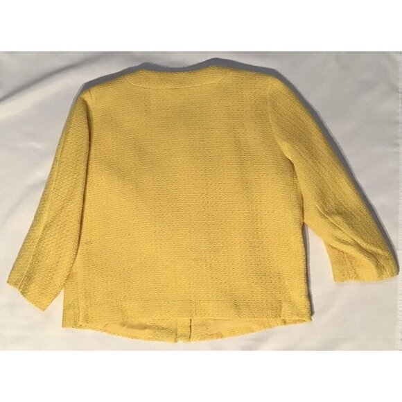 H&M. Size 10‎ Yellow Short Jacket Zippered Front Double Breasted Pockets Vintage - Picture 2 of 5